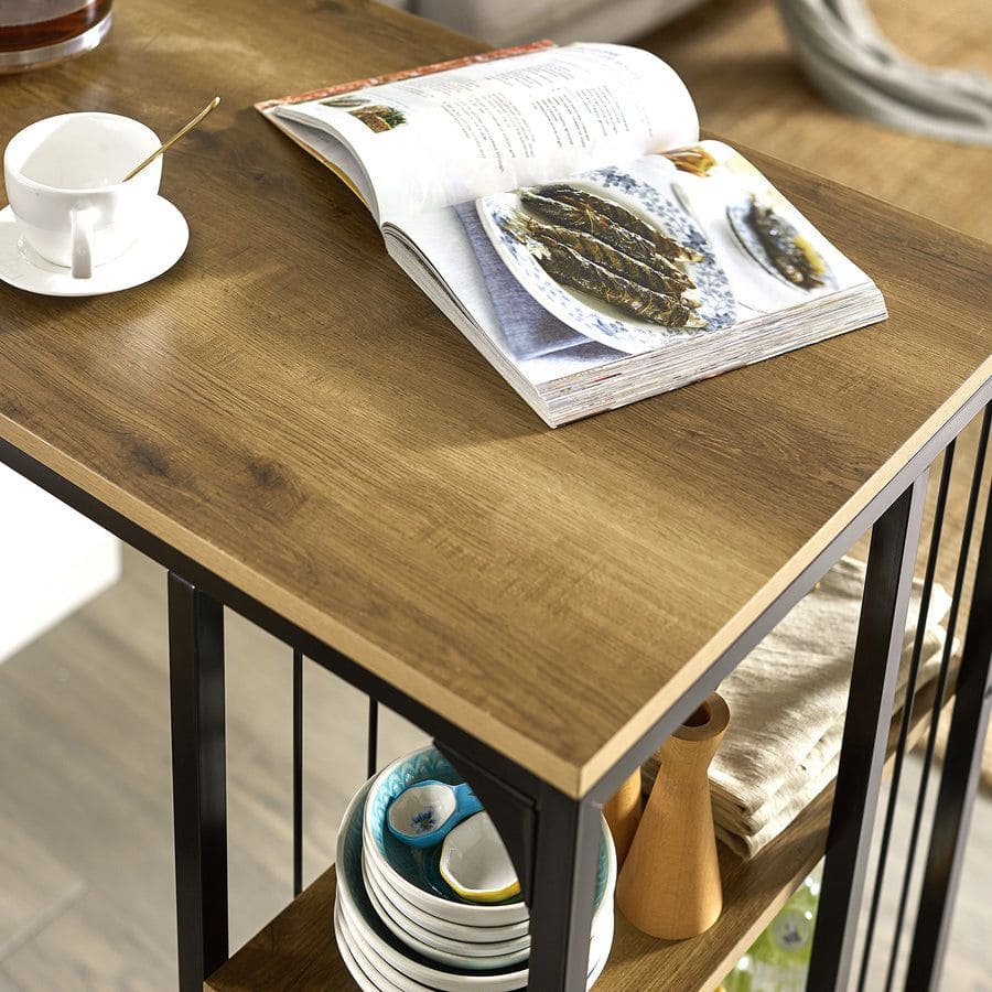 La mesa alta de bar o comedor mesa de bistró con 3 estantes de Carrefour