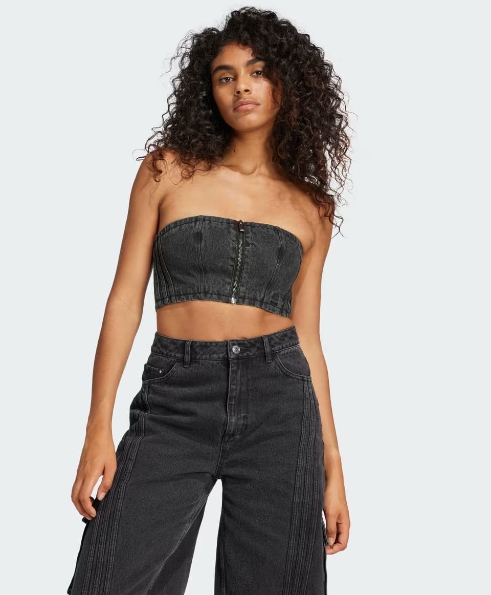 El top de palabra de honor Adilenium Season 2 washed denim de Adidas