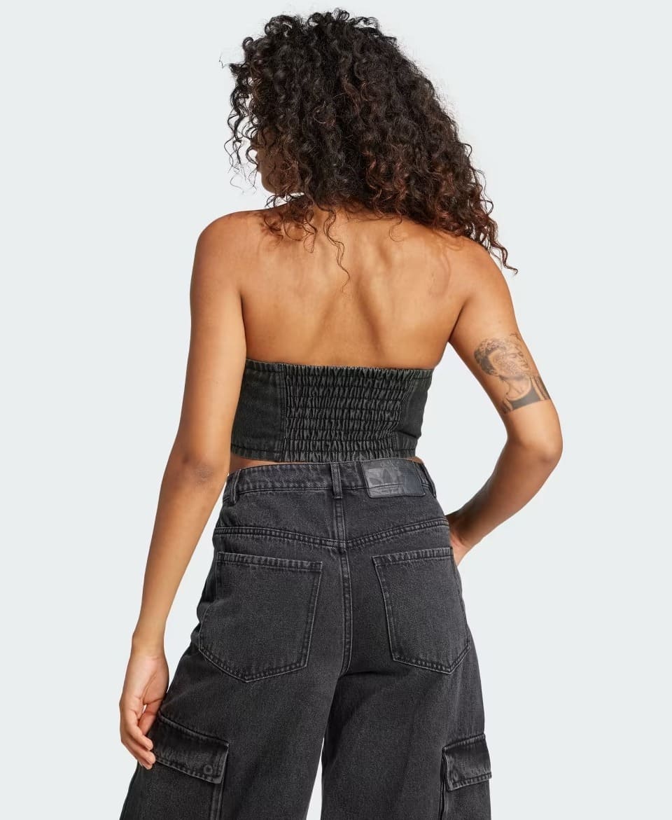 El top de palabra de honor Adilenium Season 2 washed denim de Adidas