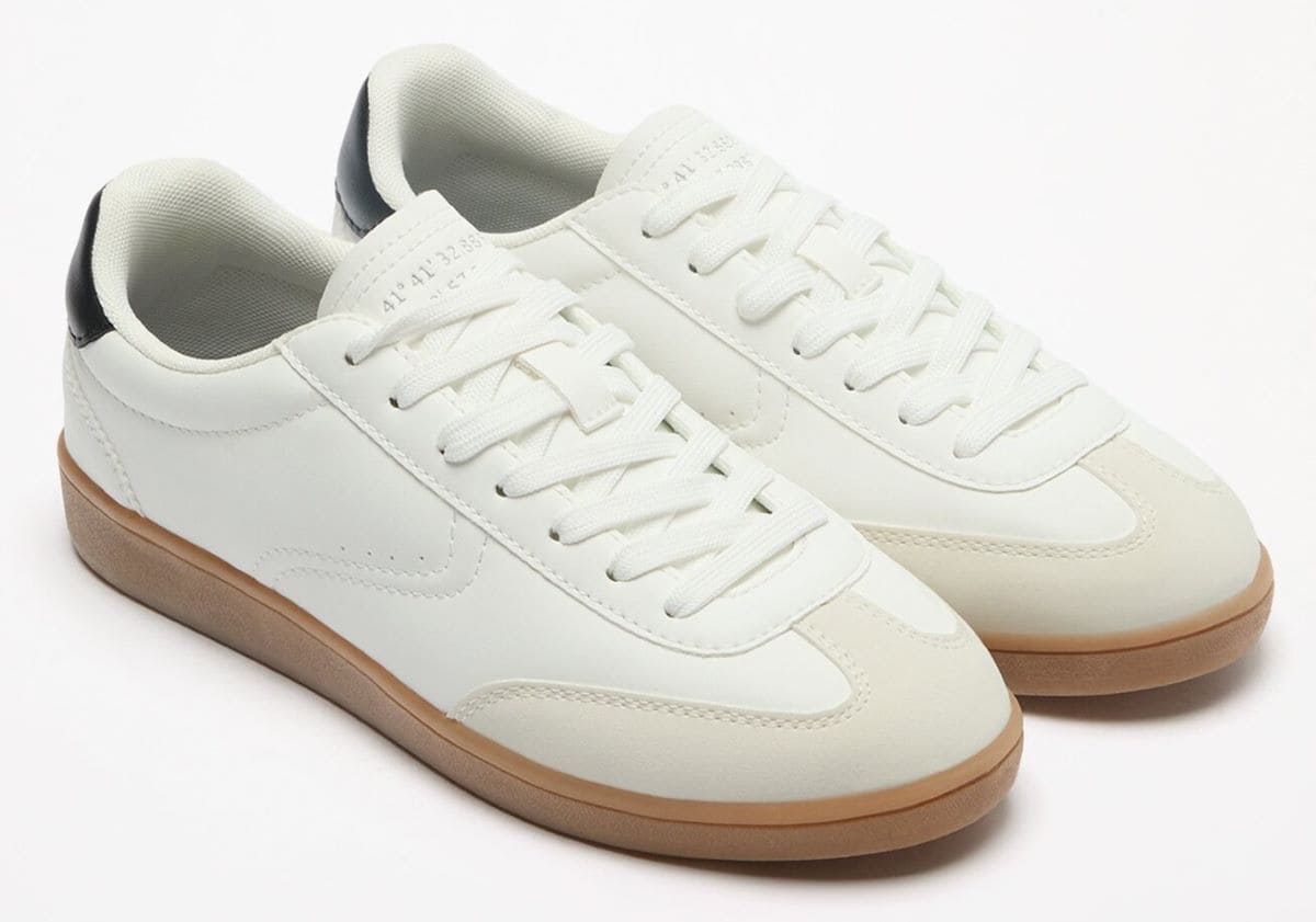 Zapatilla retro combinada