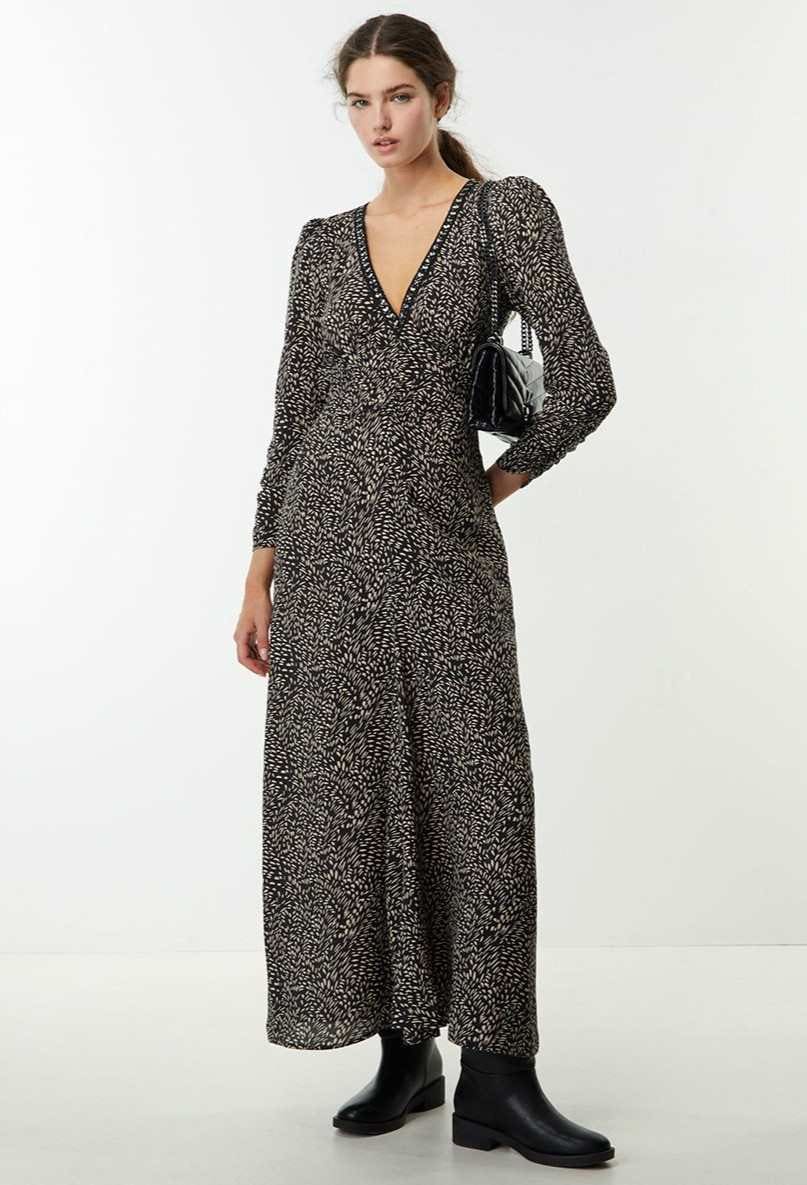 Sfera Vestido estampado frunce en El Corte Inglés