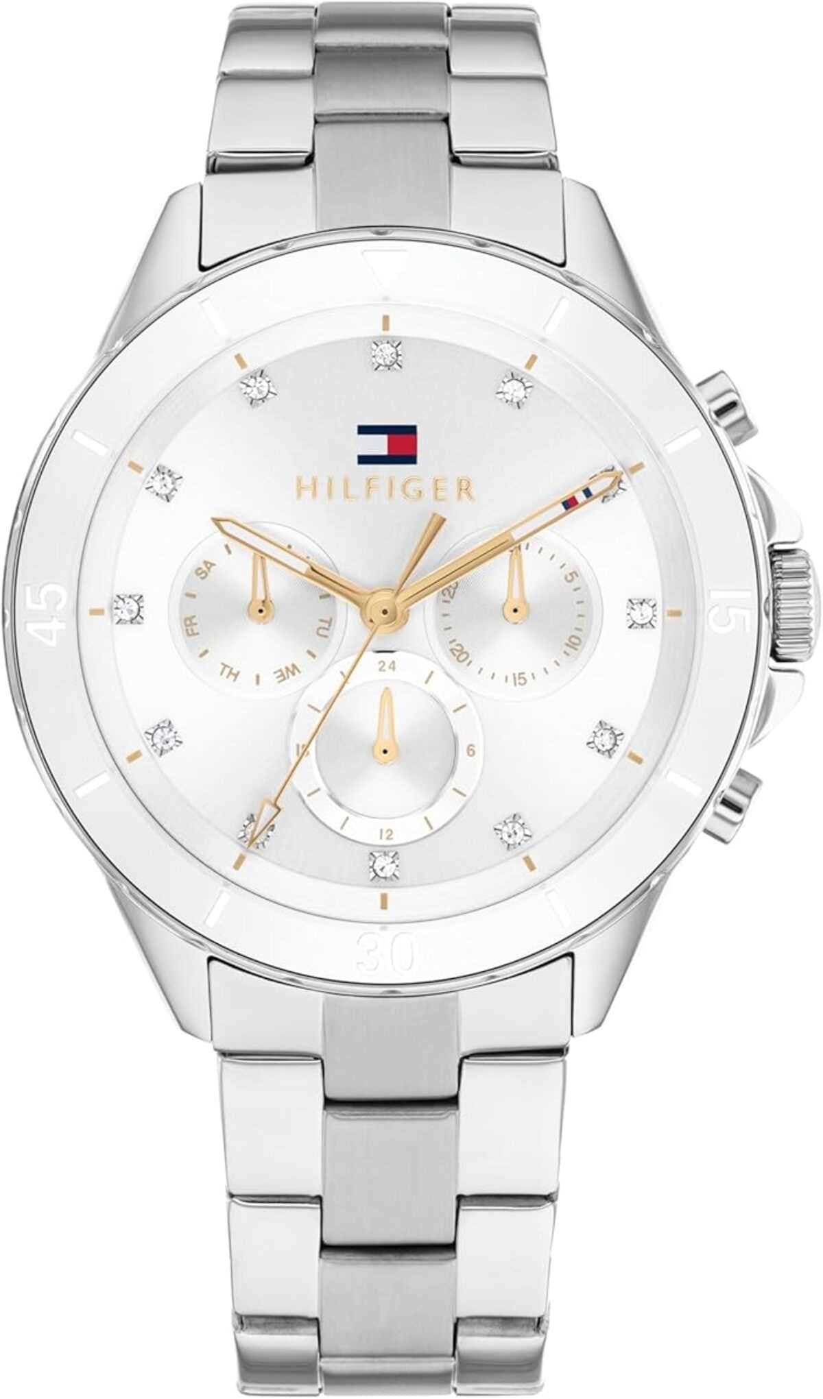 Tommy Hilfiger reloj analógico multifunción con correas en acero Inoxidable de Amazon