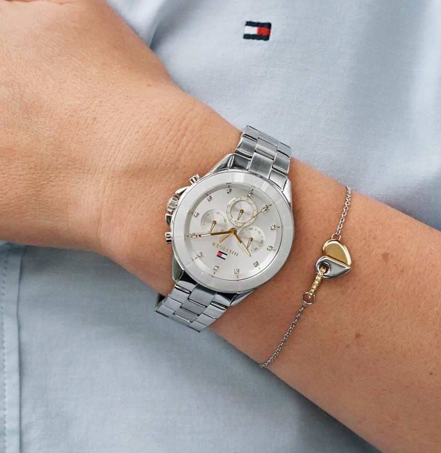 Tommy Hilfiger reloj analógico multifunción con correas en acero Inoxidable de Amazon