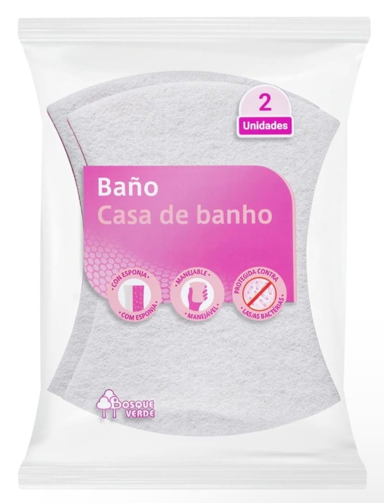 Estropajo baño fibra blancaBosque Verde