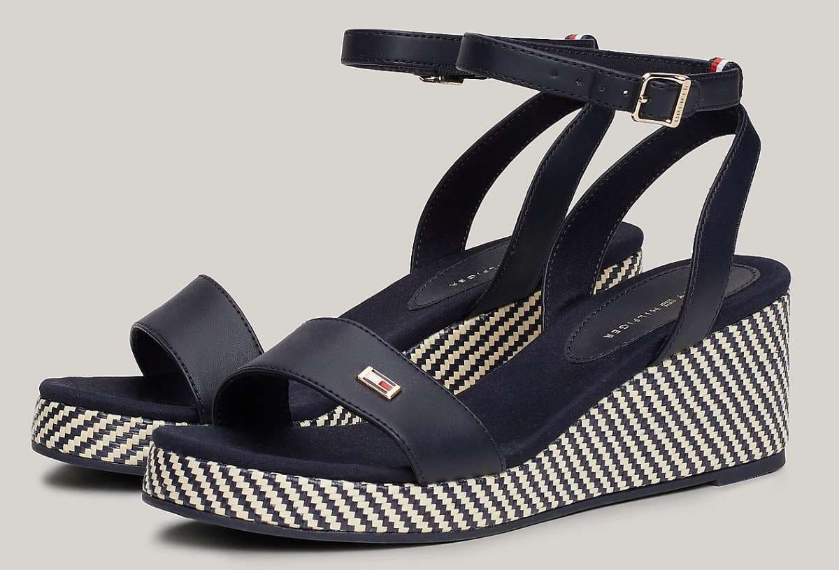 Sandalias de cuña con tira en el tobillo de Tommy Hilfiger