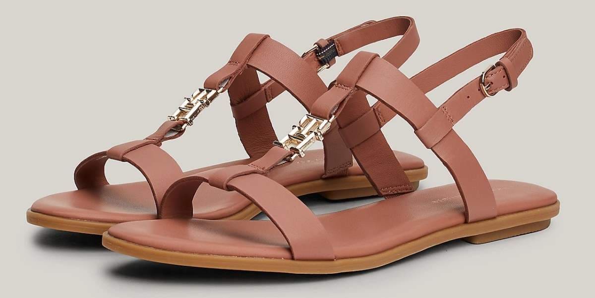 Sandalias planas con talón descubierto de Tommy Hilfiger