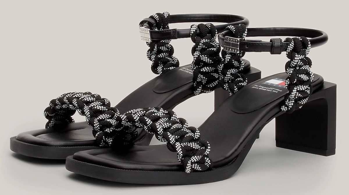 Sandalias Soho trenzadas con tacón medio de Tommy Hilfiger