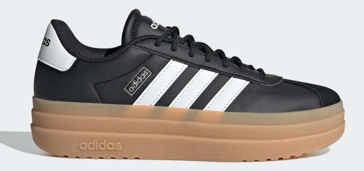Zapatillas Caminar Adidas VL Court Bold Mujer Negro Blanco Goma en Decathlon