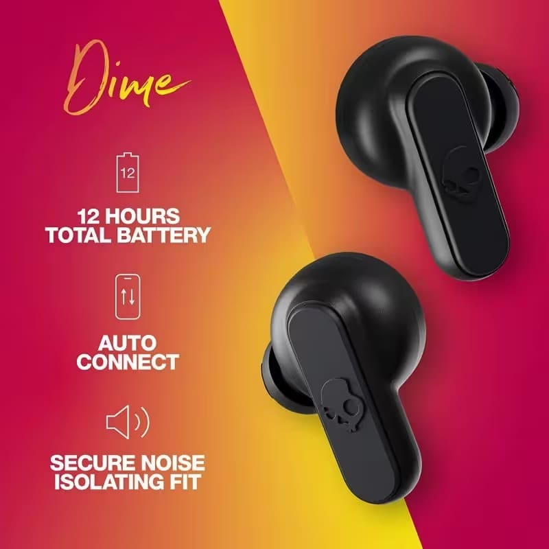 Los auriculares para running Skullcandy Dime negros en Decathlon