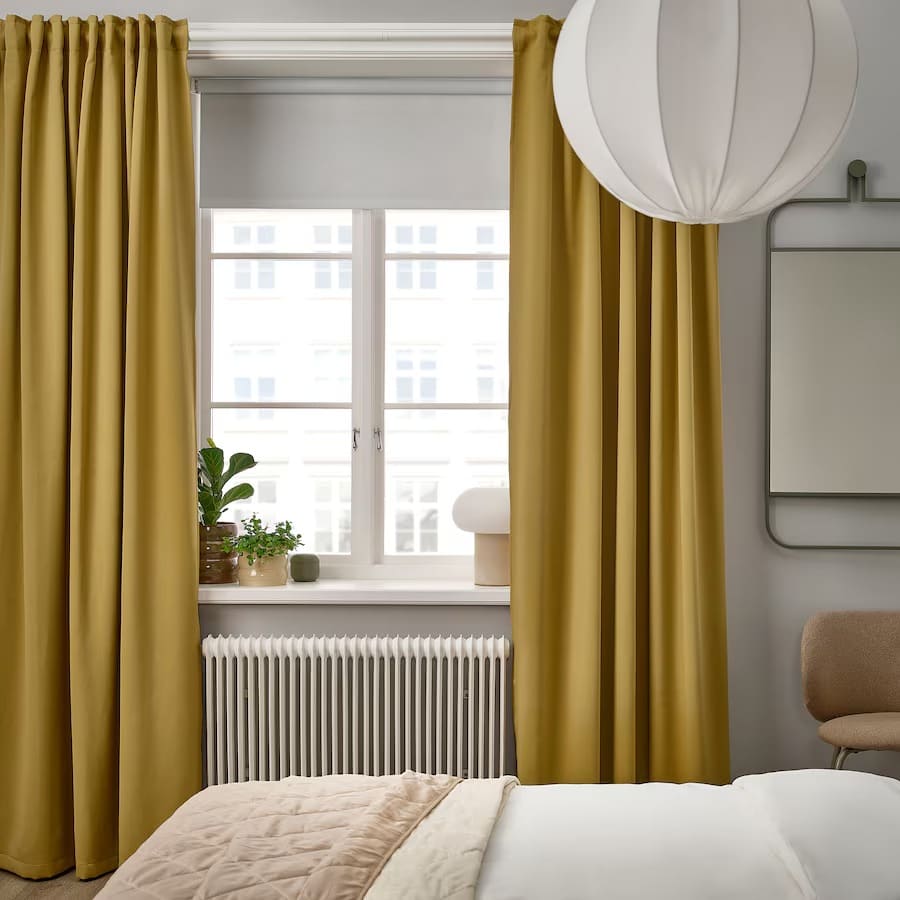 Las nuevas cortinas semiopacas MAJGULL beige de Ikea