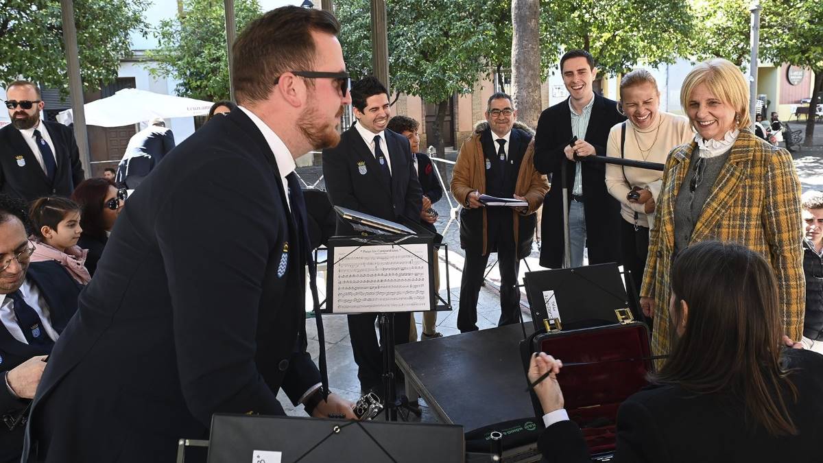 García-Pelayo con la Banda Municipal de Música de Jerez