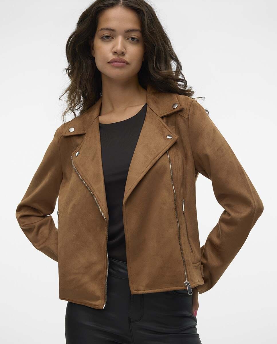 Vero Moda Cazadora corta de ante de mujer en El Corte Inglés