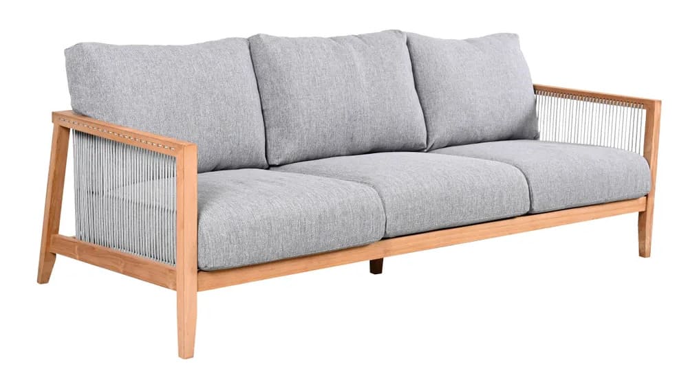 El sofá de jardín de madera y cuerda Lita de Leroy Merlin