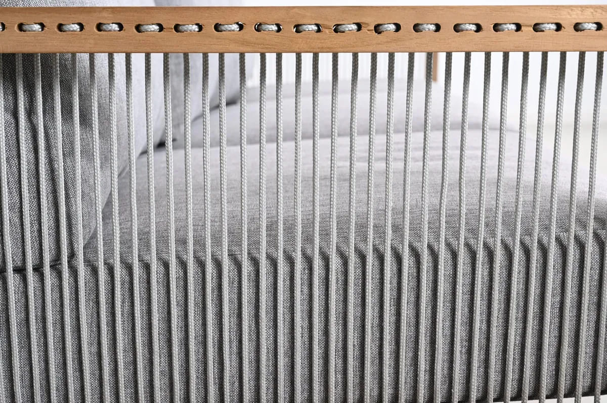 El sofá de jardín de madera y cuerda Lita de Leroy Merlin