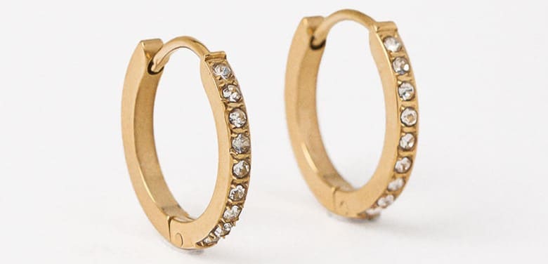 Aros De Acero Inoxidable Con Cristales de Parfois