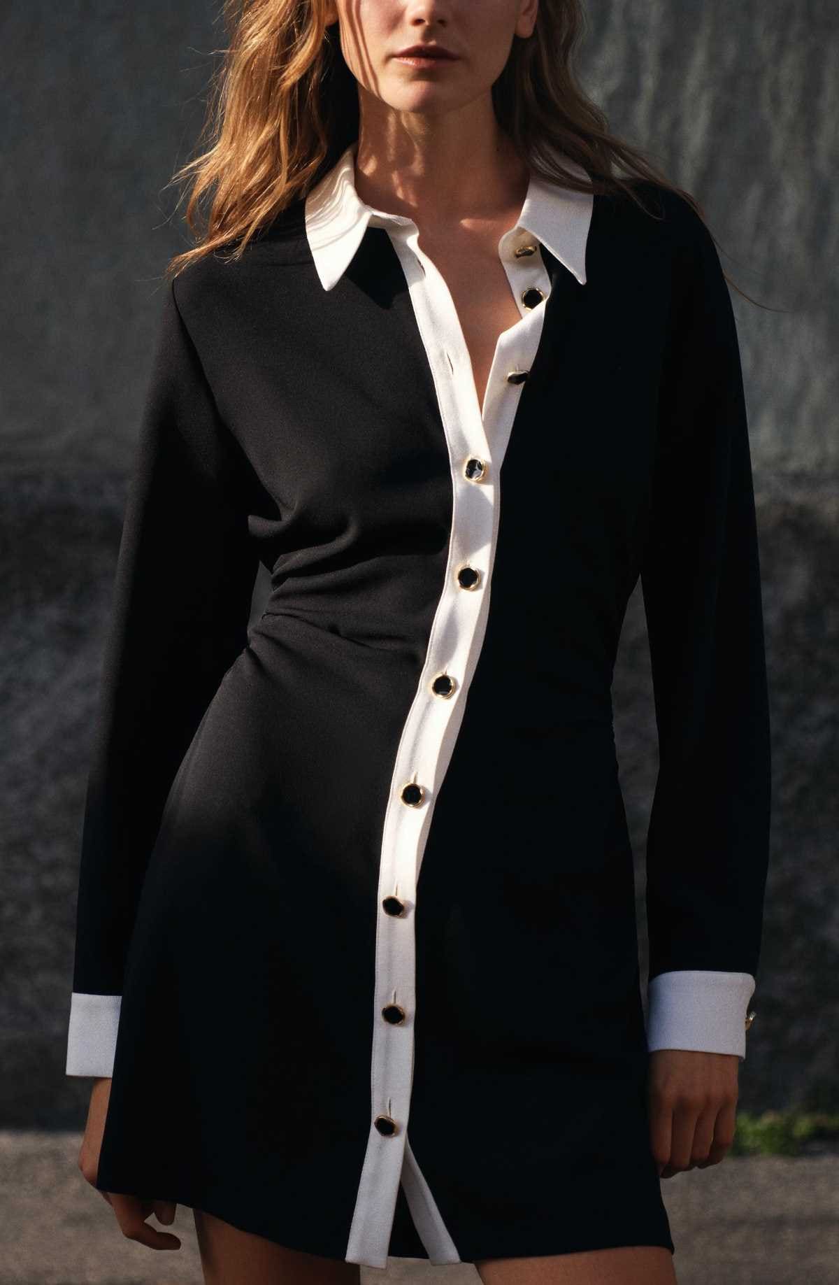 Vestido mini crepe de Zara