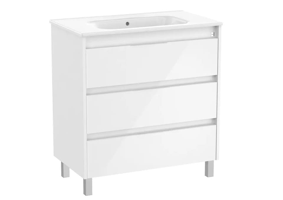 El mueble de baño con lavabo Alpine ROCA blanco en Leroy Merlin