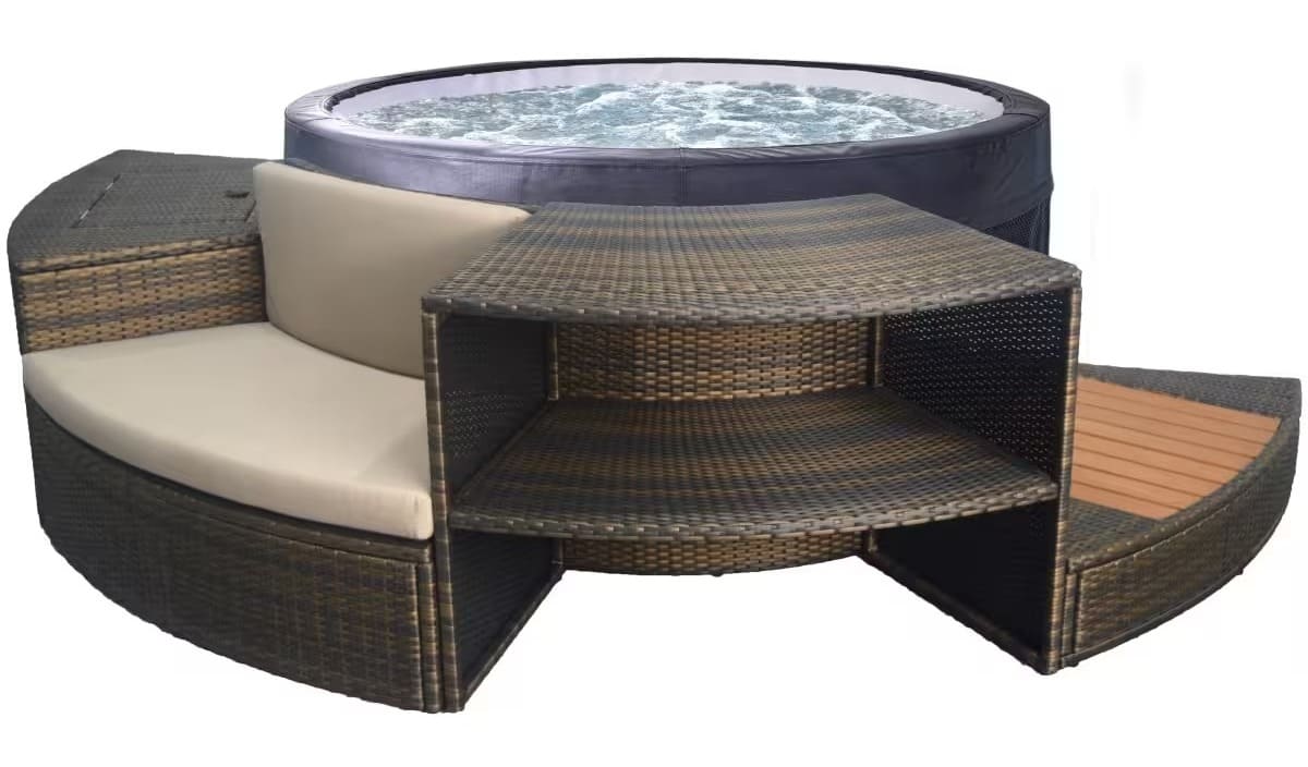 El spa Vita semirrígido con mueble para cuatro personas de Decathlon