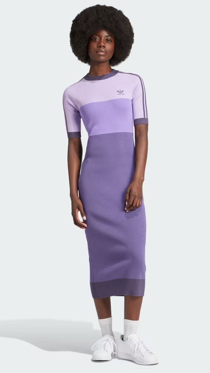 El nuevo vestido morado KseniaSchnaider Knit de Adidas