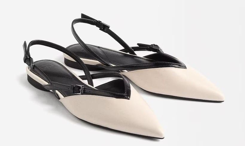 Bailarinas destalonadas con puntera afilada