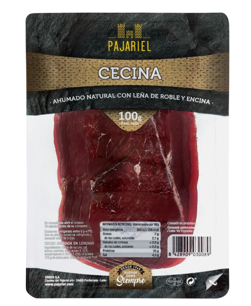 Cecina ahumada natural Embutidos Pajariel