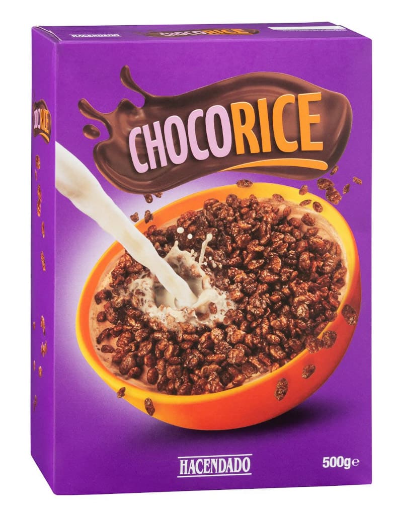 Cereales de arroz inflado Choco Rice Hacendado