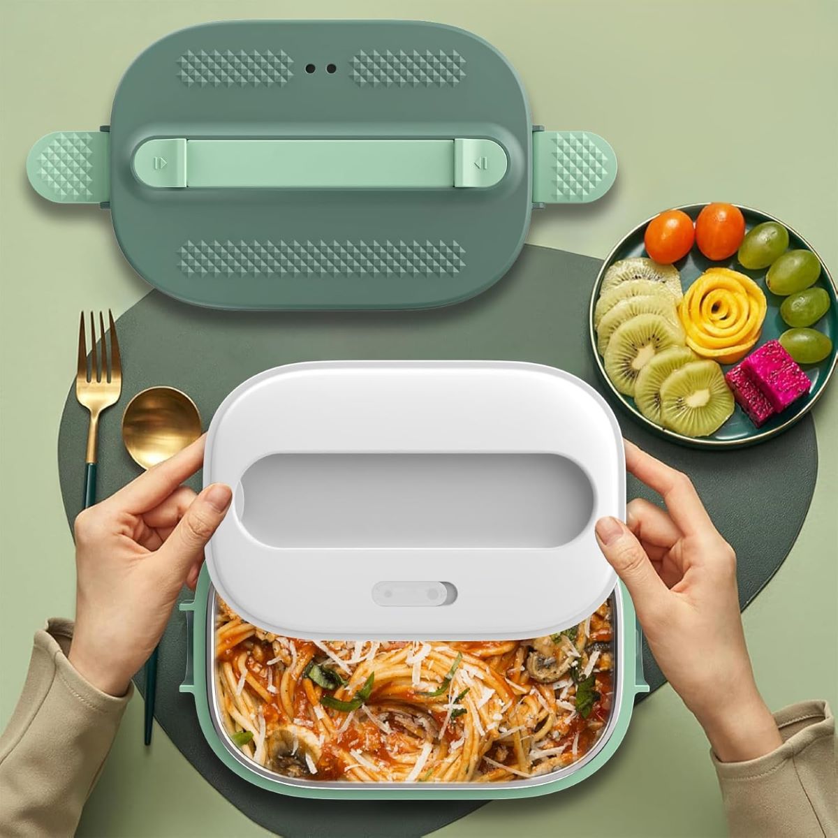 Fiambrera eléctrica de 1.5 L Love begans de Amazon