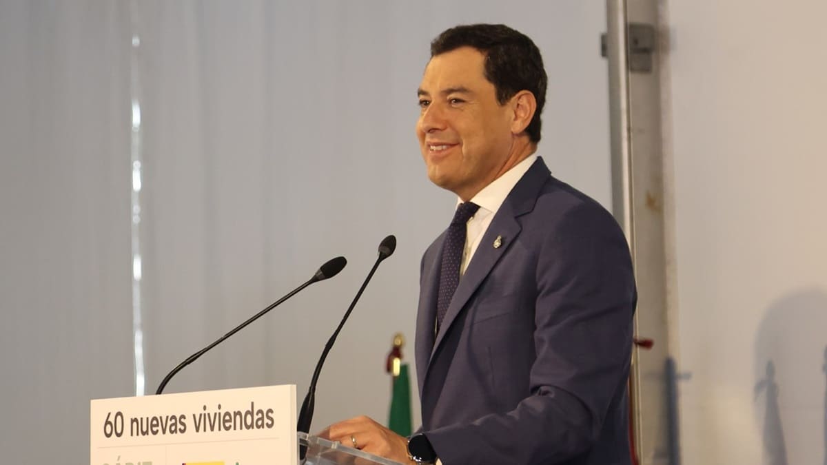 El presidente de la Junta de Andalucía, durante su intervención | Cristo García