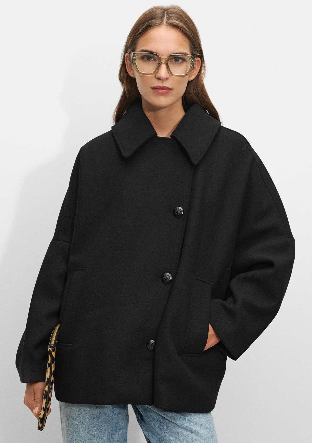 Abrigo con lana y bones de Parfois