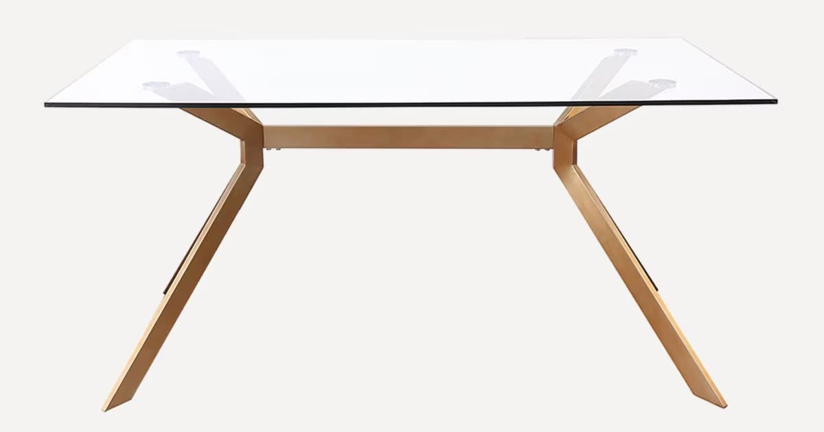 La mesa de comedor de cristal Douglas de El Corte Inglés