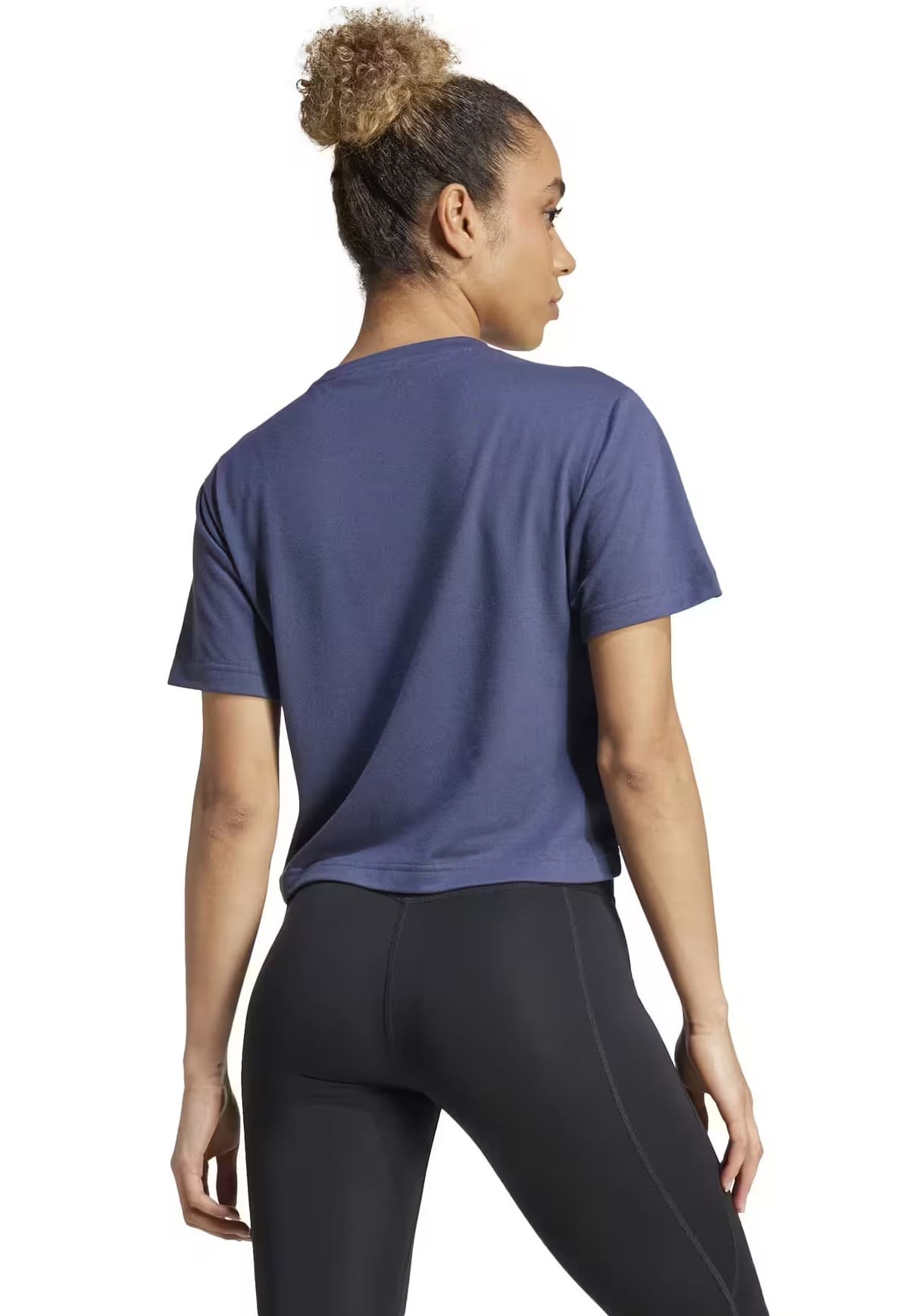 La camiseta Adidas para mujer azul con estampado de logo en Decathlon