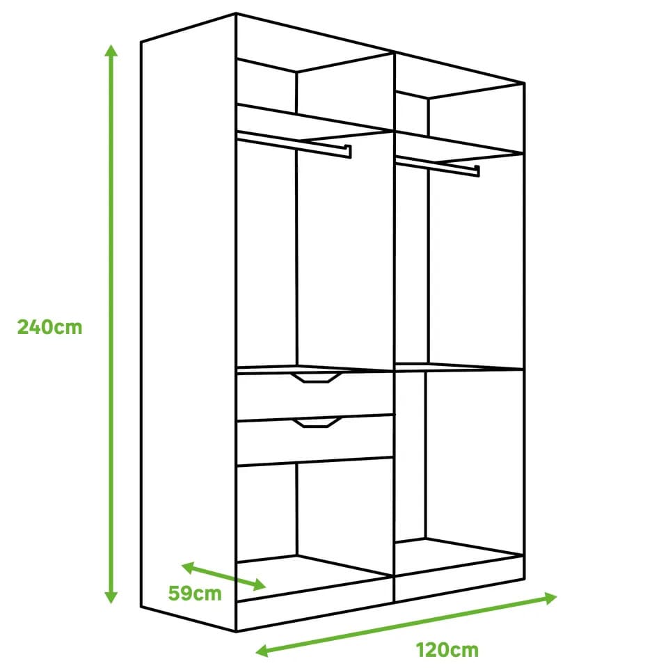 El armario ropero con puerta abatible Spaceo Home Seúl de Leroy Merlin