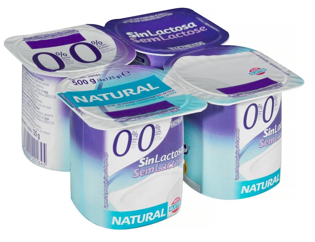 Postre lácteo sin lactosa natural ni azúcares añadidos Hacendado