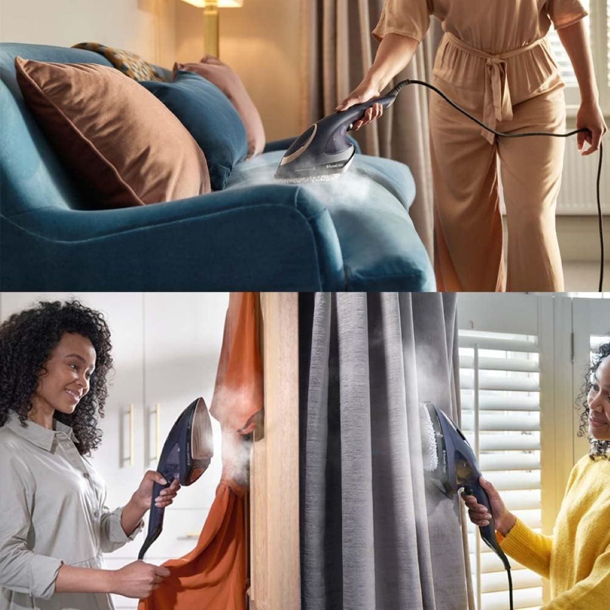 Plancha de ropa vertical Russell Hobbs Steam Genie de Amazon