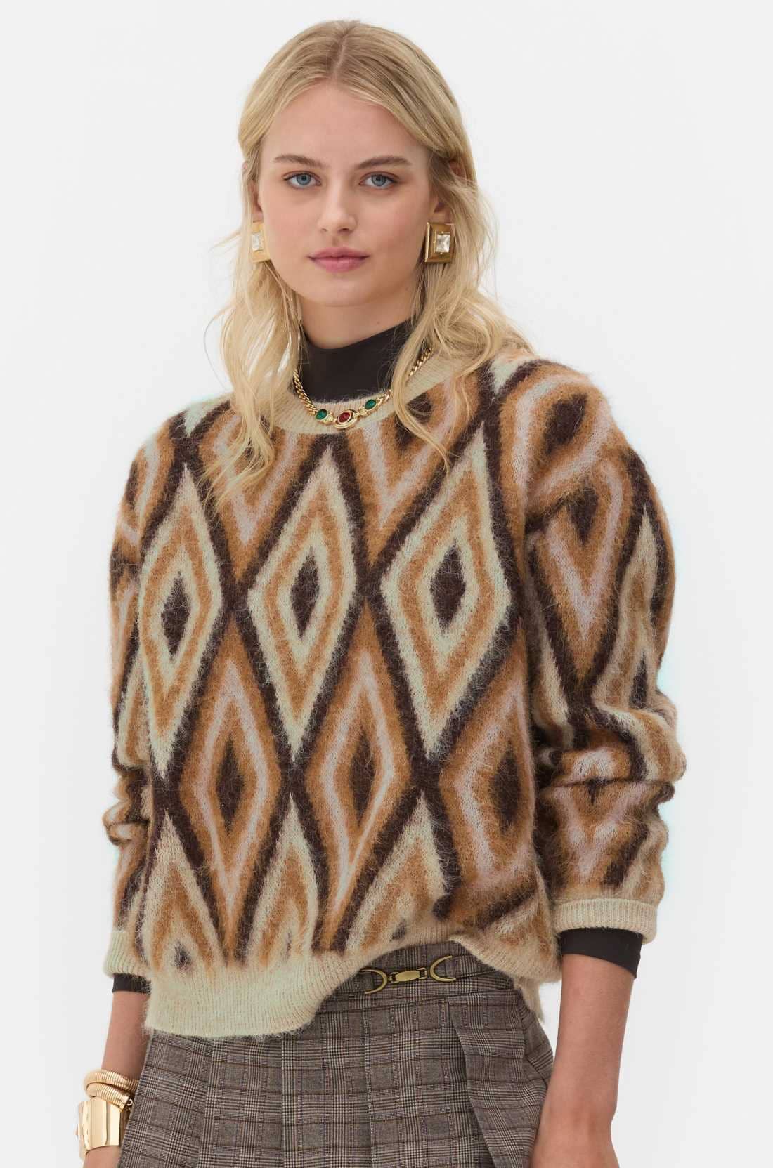 Jersey de punto de rombos de Rita Ora de Primark