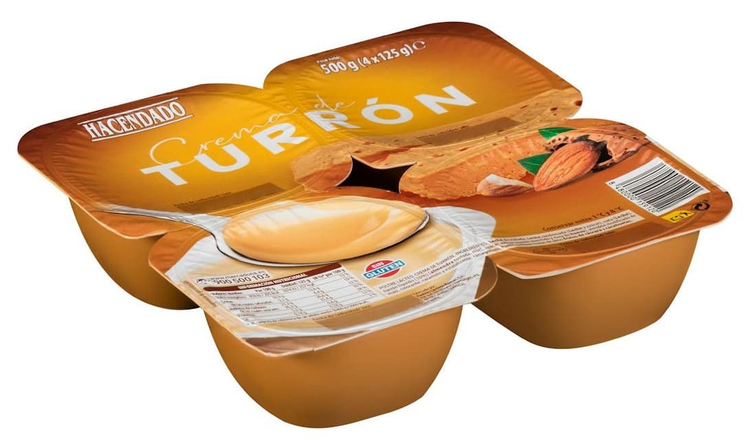 Postre crema de turrón Hacendado