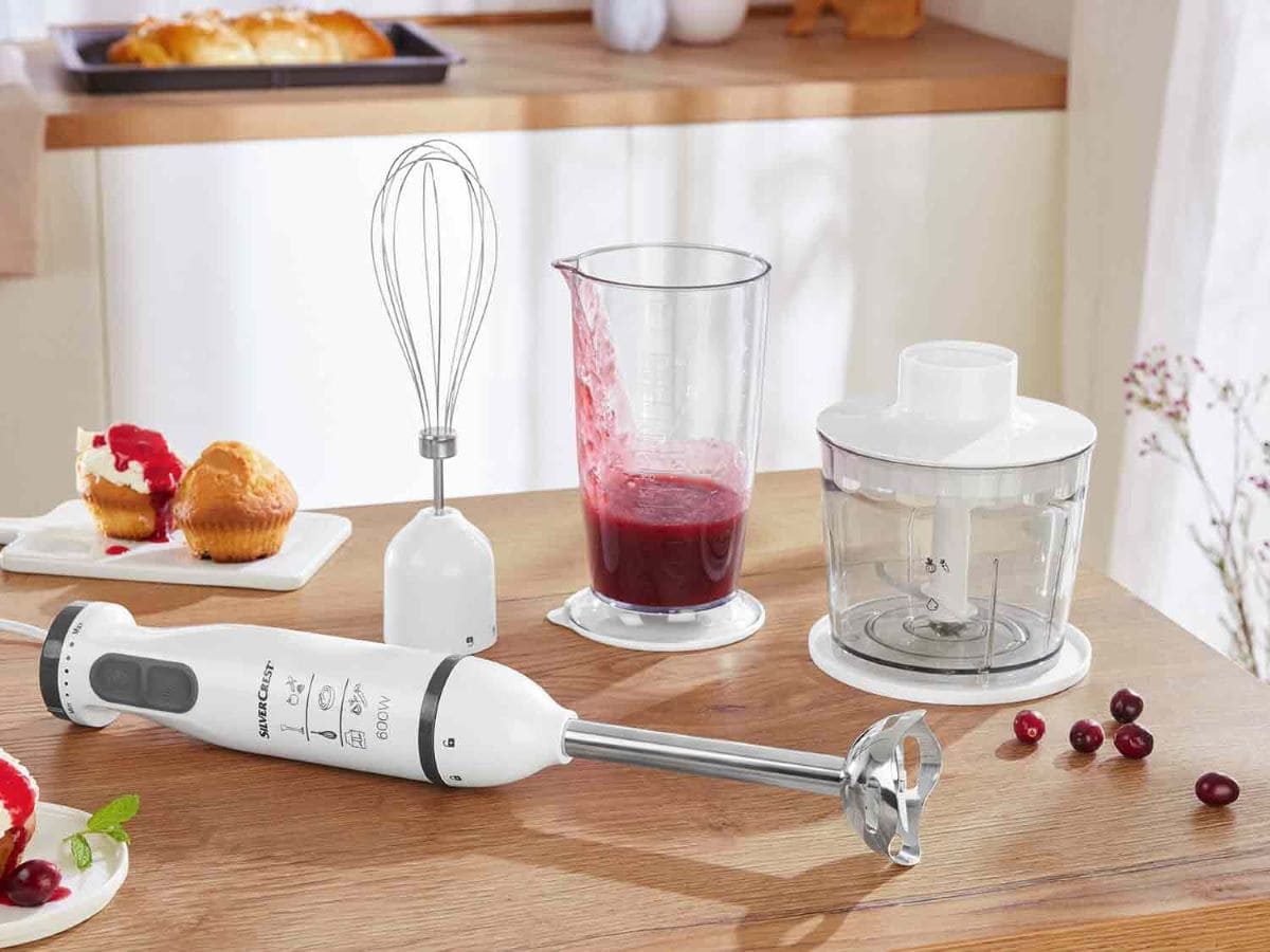 Batidora de brazo con accesorios