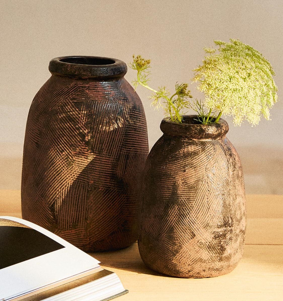 Jarrón Decorativo Texturizado
