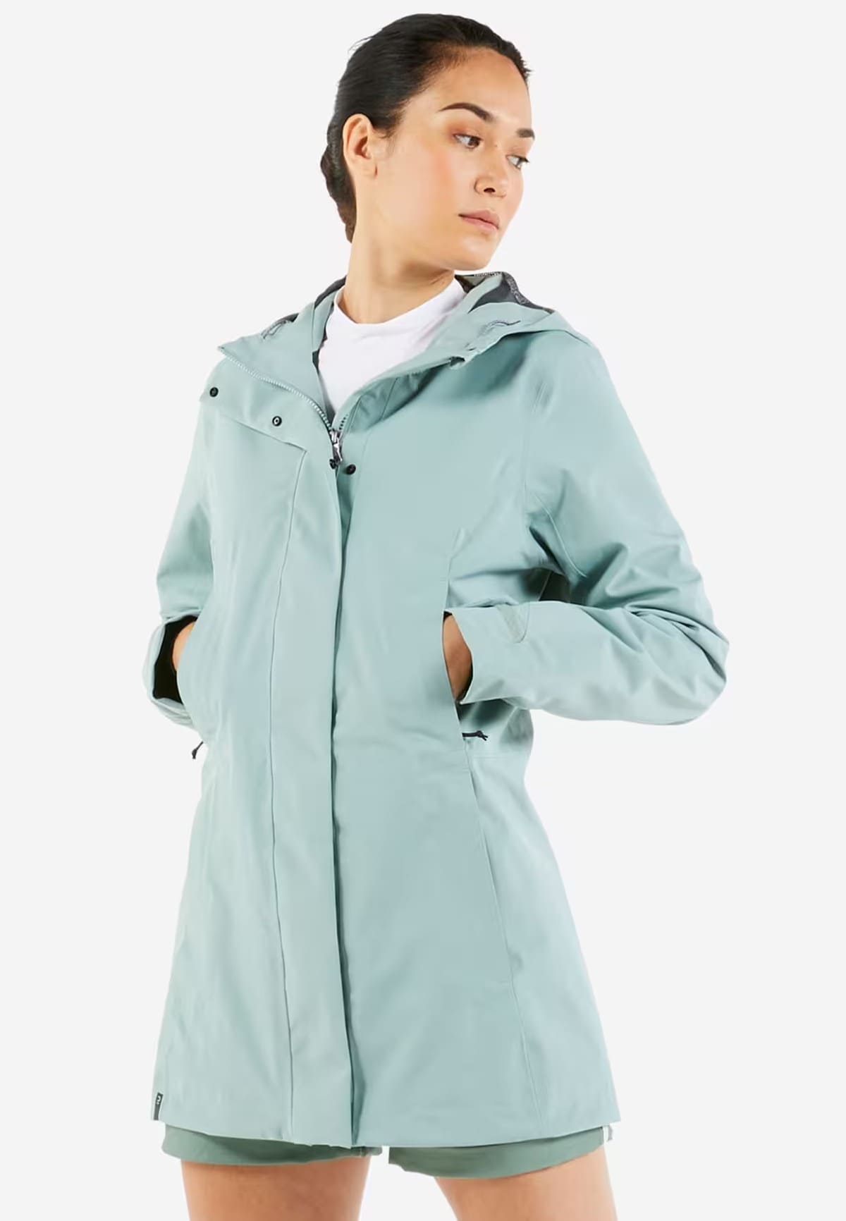 La chaqueta impermeable para mujer Sailing 300 verde claro Tribord de Decathlon