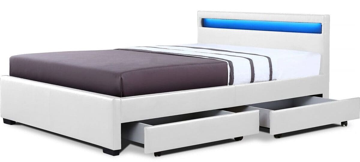 La cama con luz LED nico blanca de Carrefour