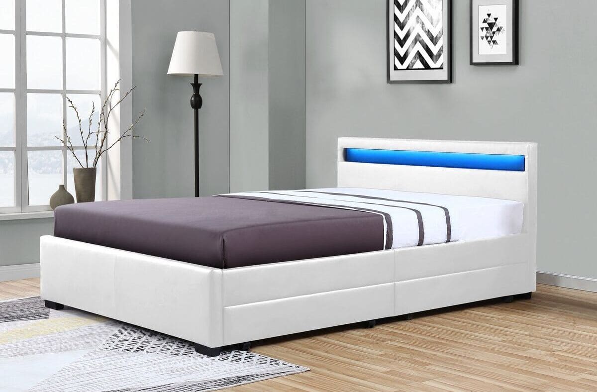 La cama con luz LED nico blanca de Carrefour