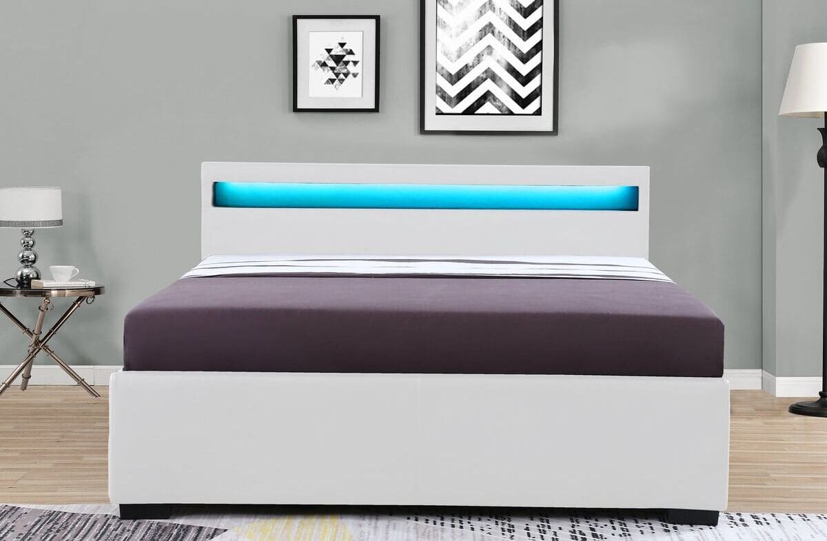 La cama con luz LED nico blanca de Carrefour