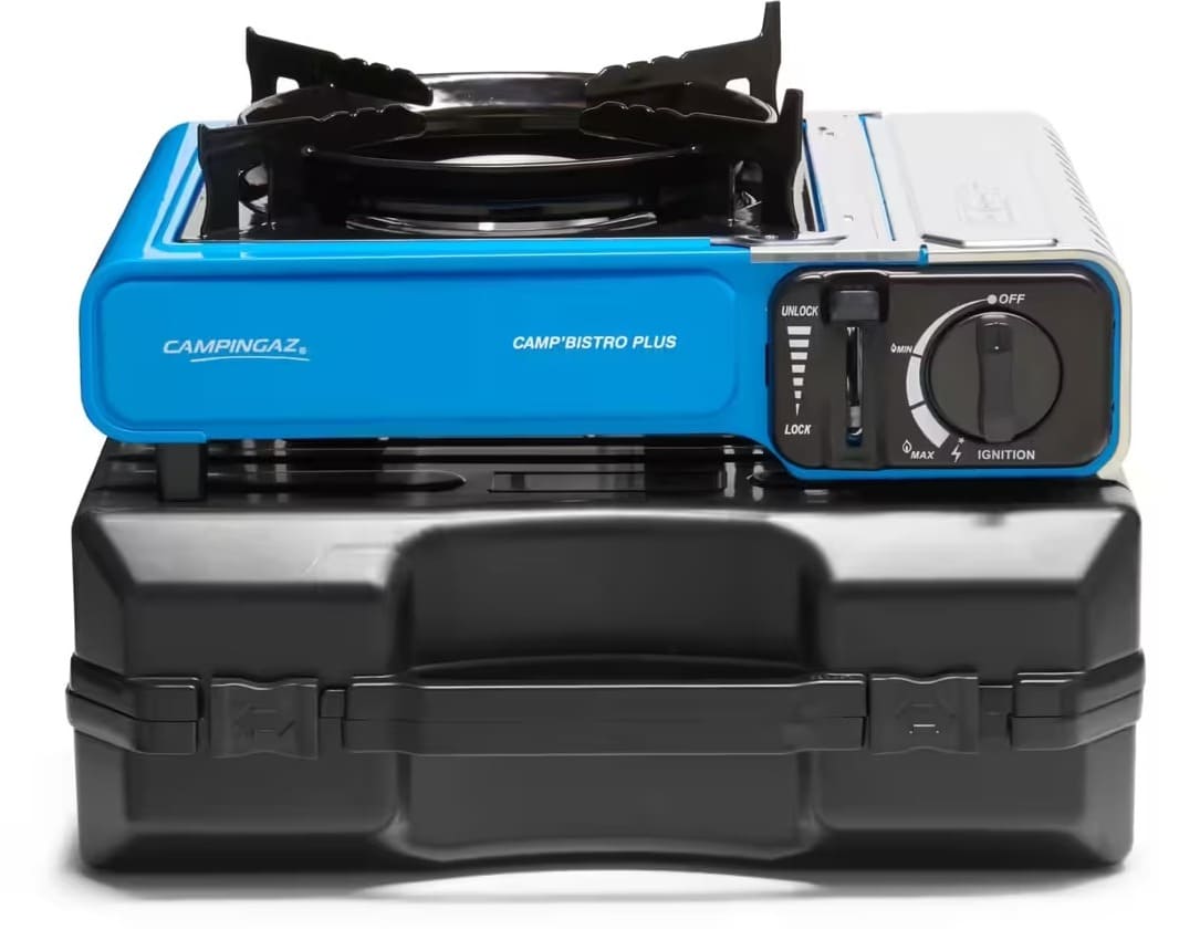 El hornillo de gas con 2200 W y un fogón Campingaz Bistro Plus de Decathlon
