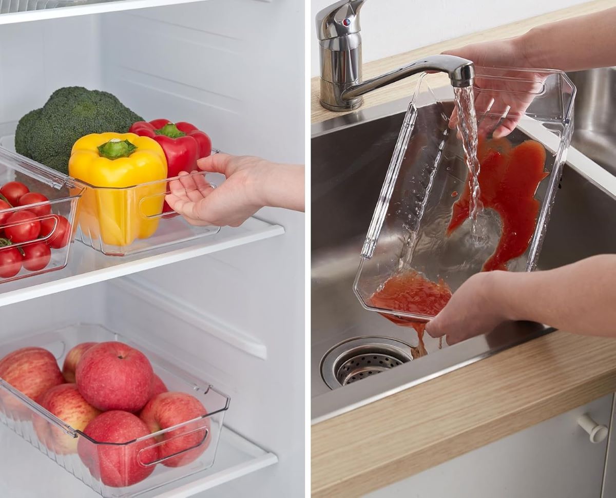 Organizadores de nevera transparentes en pack de 8 Lifewit de Amazon