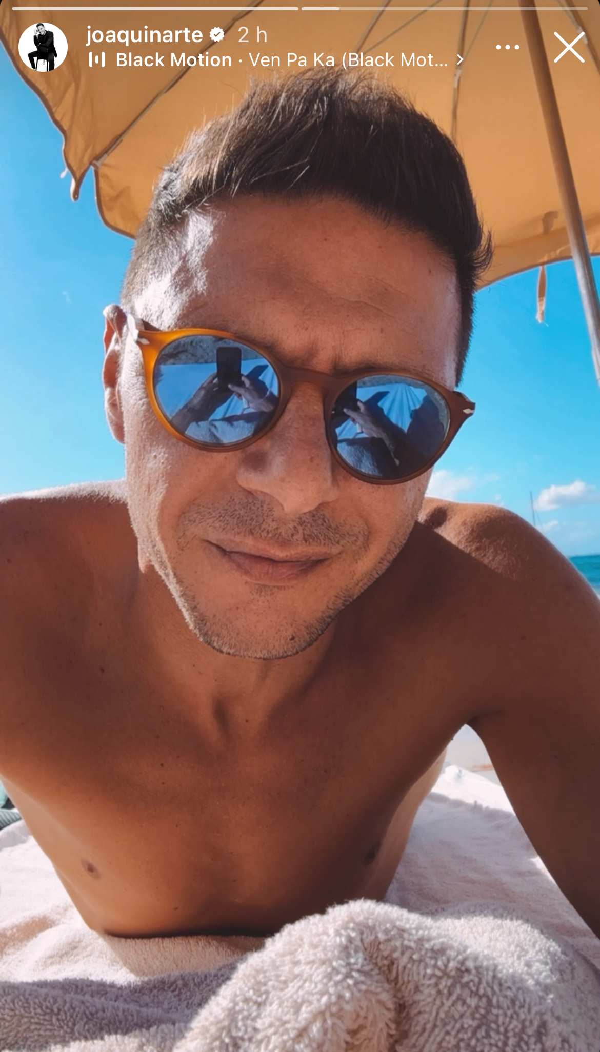 Joaquín Sánchez durante su 'escapada' en Ibiza | @Joaquinarte