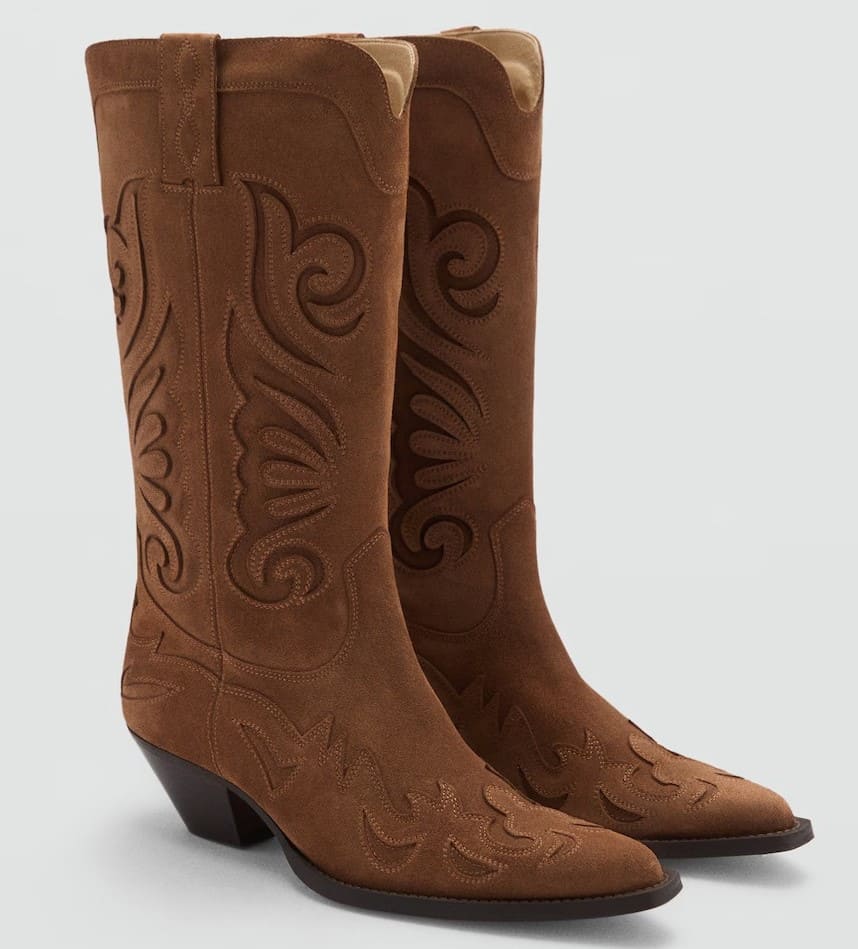 Bota piel cowboy de Mango