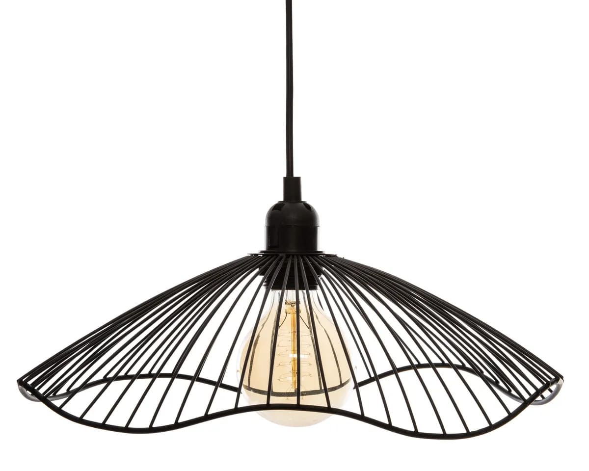 La lámpara colgante Galt negra de metal de Leroy Merlin