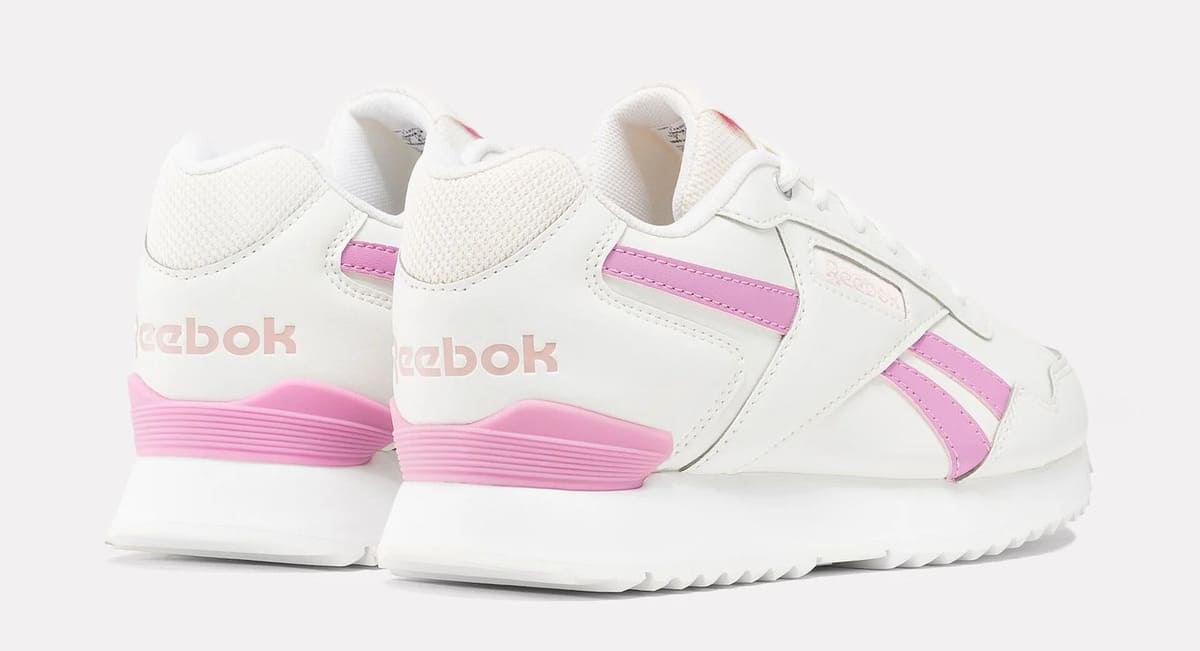 Las zapatillas blancas y rosas Reebok Glide Ripple Clip