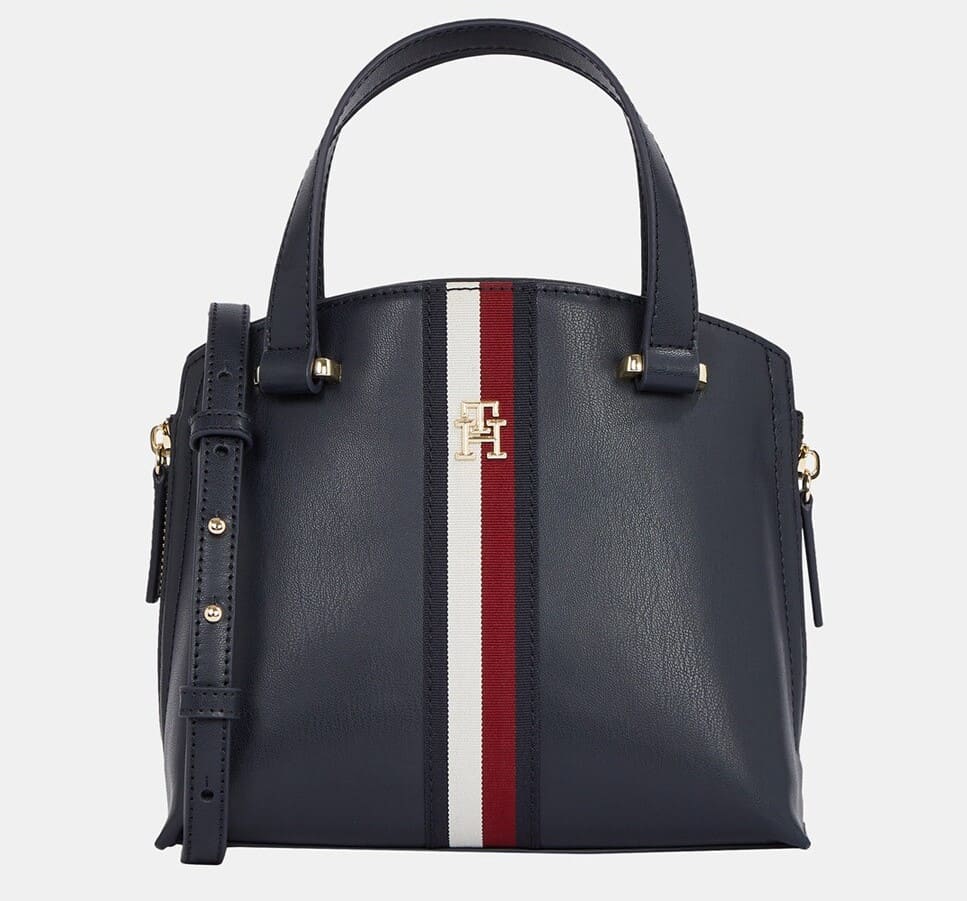 Tommy Hilfiger Bolso estilo mini tote con rayas centrales