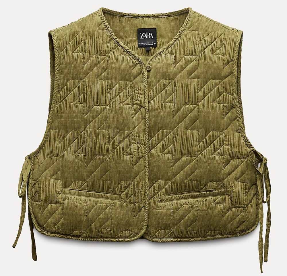 Chaleco acolchado lazadas de Zara